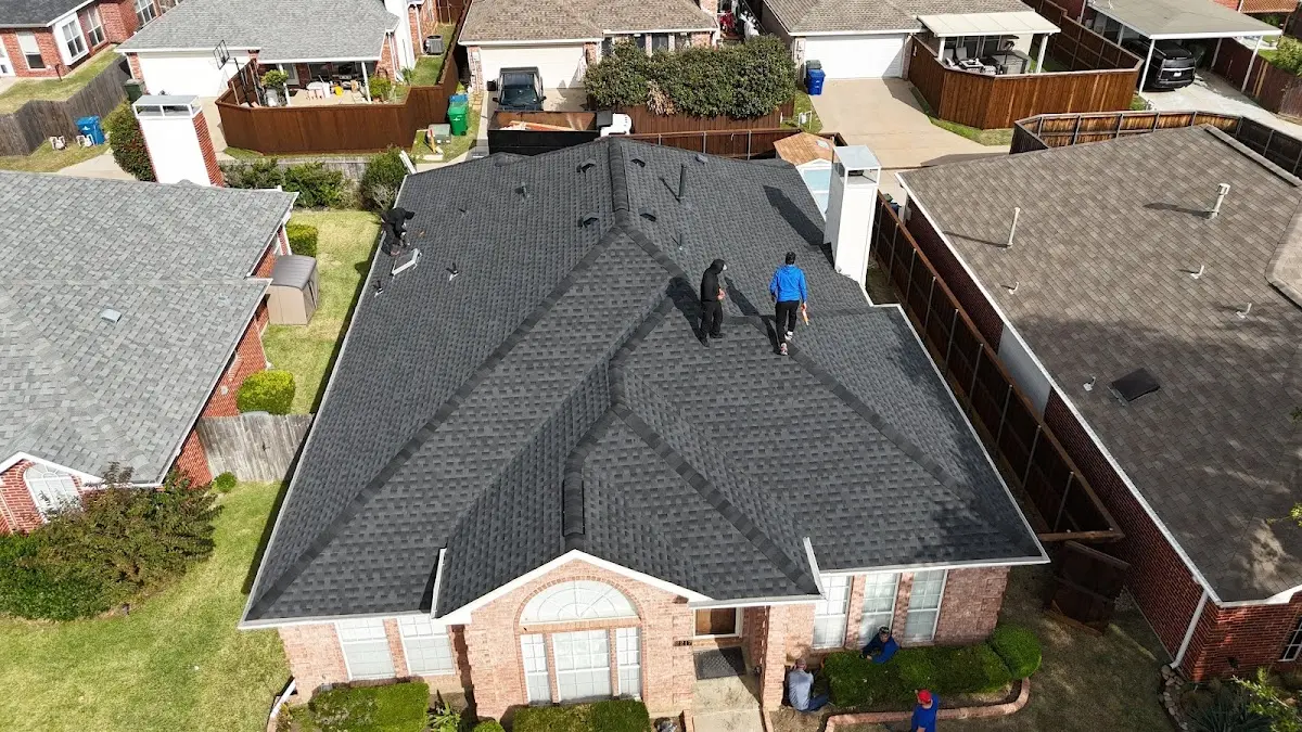 Slate & Tile Roof Repair work in progress on a City of Orange property